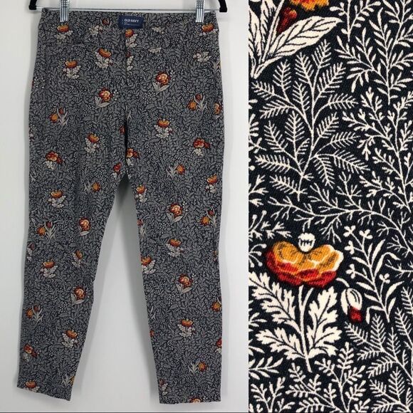 OLD NAVY Pixie Pants Leaf Floral Print - Picture 1 of 4